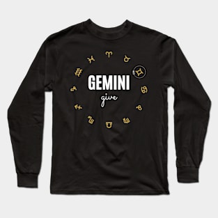 Gemini Zodiac Horoscope Long Sleeve T-Shirt
